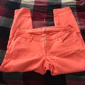 Old Navy Rockstar Capri Jeans, Sz 14 Reg. orange